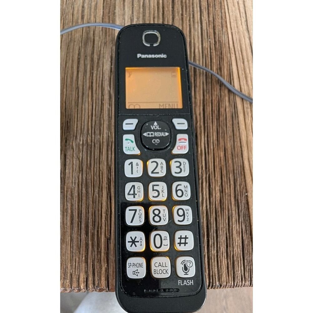 Panasonic KX-TGDA52 Black Cordless Handset w/ Charging Station Tested & Working - Picture 11 of 13